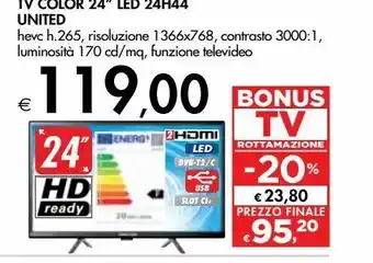 Bennet Tv led 24'' united 24h44 offerta