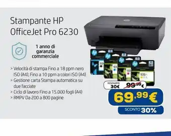 Euronics Stampante hp officejet pro 6230 offerta