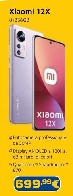 Euronics Xiaomi 12x offerta