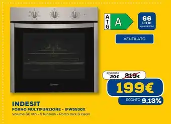 Euronics Indesit forno multifunzione offerta