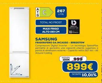 Euronics Samsung frigorifero da incasso offerta
