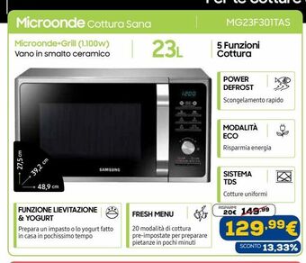 Euronics Microonde cottura sana offerta