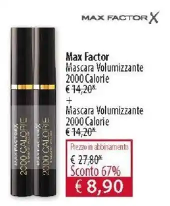 Acqua & Sapone Max Factor Mascara Volumizzante offerta