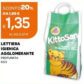 Ekom Lettiera Igienica Agglomerante 5 kg offerta