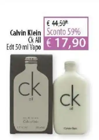 Acqua & Sapone Calvin Klein 50ml offerta