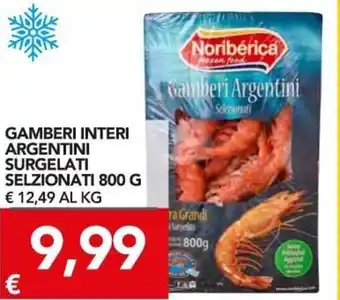 TuoDi Noriberica Gamberi Interi Argentini Surgelati Selzionati 800 g offerta