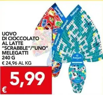 TuoDi Melegatti Uovo di Cioccolato al Latte "Scrabble"/"Uno" 240 g offerta