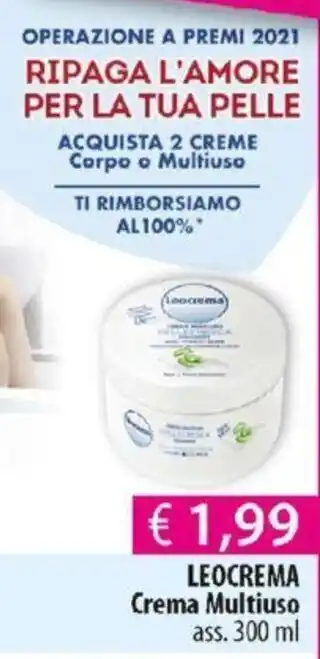 Acqua & Sapone Leocrema Crema Multiuso 300ml offerta