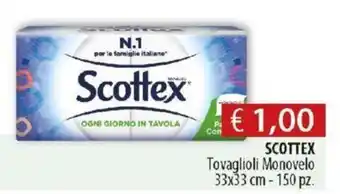Acqua & Sapone Scottex Tovaglioli Monovelo 33x33cm offerta