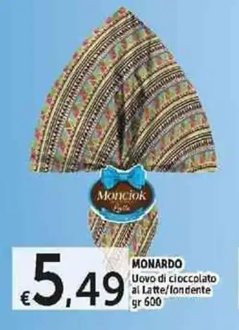Carrefour Express Monardo Uovo di cioccolato al latte/fondente 600 gr offerta