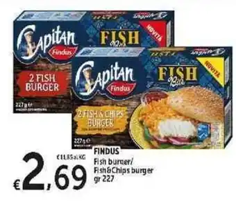 Carrefour Express Findus Fish Burger/Fish & Chips Burger 227 gr offerta