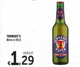 Carrefour Express Tennent's Birra 35,5 cl offerta
