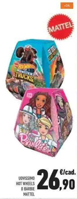 Conad Superstore Uovissimo Hot Wheels o Barbie Mattel offerta