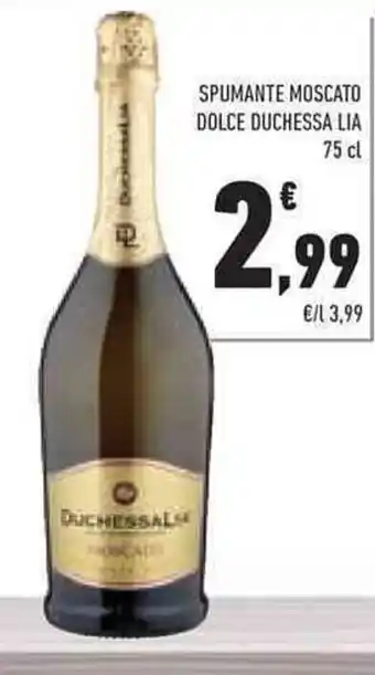 Conad Superstore Spumate Moscato Dolce Duchessa Lia 75 cl offerta