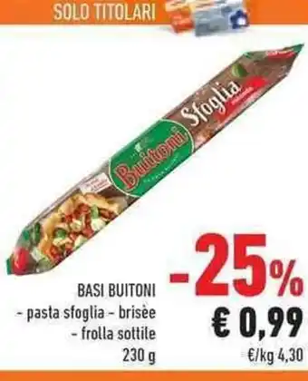 Conad Superstore Buitoni Basi 230 g offerta