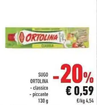 Conad Superstore Ortolina Sugo 130 g offerta