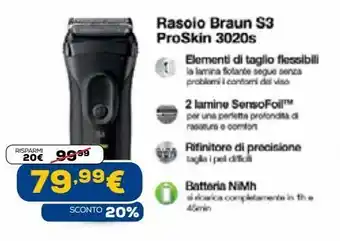 Euronics Rasoio braun s3 offerta