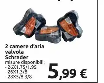 2 camera d'aria valvola schrader