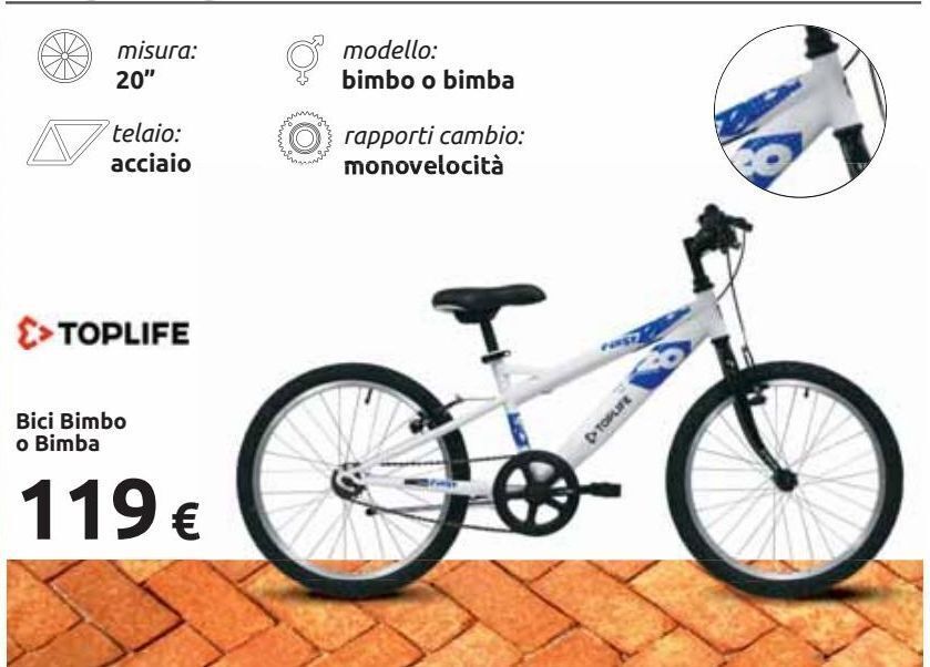 Toplife bici bimbo o bimba offerta di Carrefour Iper