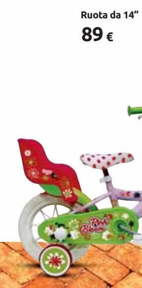Carrefour Iper Bicicletta da bimbo con rotelle street art o bimba pink bloom offerta