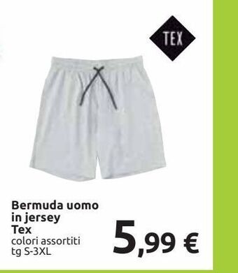 Bermuda uomo in jersey tex