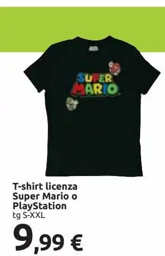 T-shirt licenza super mario o playstation