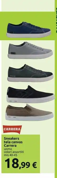 Carrefour Iper Sneakers tela canvas carrera uomo offerta