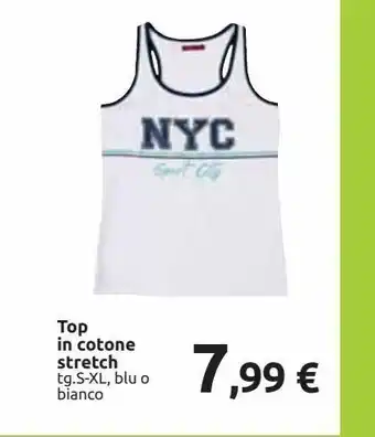 Top in cotone stretch