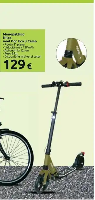 Carrefour Iper Monopattino nilox mod doc eco 3 camo offerta