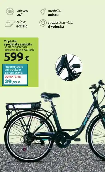 Carrefour Iper City bike a pedalata assistita offerta