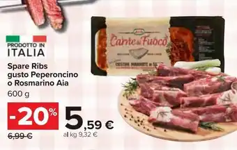 Carrefour Market Spare ribs gusto peperoncino o rosmarino aia offerta