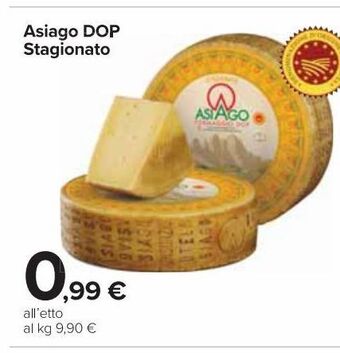 Carrefour Market Asiago dop stagionato offerta