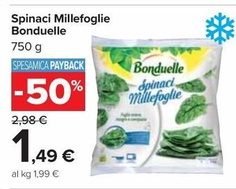 Carrefour Market Spinaci millefoglie bonduelle offerta