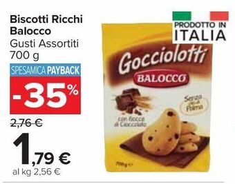 Carrefour Market Biscotti ricchi balocco offerta