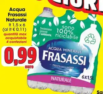 Carrefour Market Acqua frasassi naturale offerta