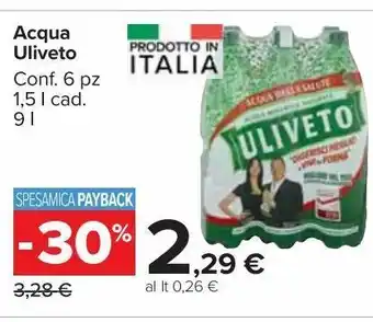 Carrefour Market Acqua uliveto offerta