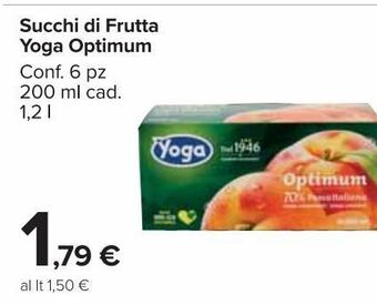 Carrefour Market Succhi di frutta yoga optimum offerta