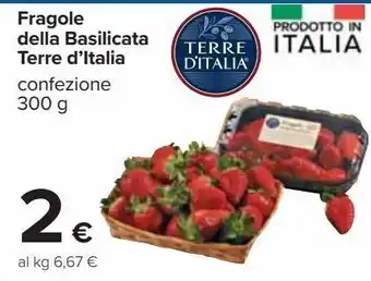 Carrefour Iper Fragole della basilicata terre d'italia confezione offerta
