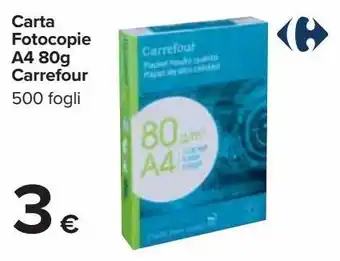 Carta fotocopie a4 80g carrefour