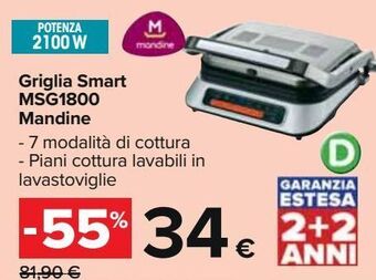 Carrefour Iper Griglia smart msg1800 mandine offerta
