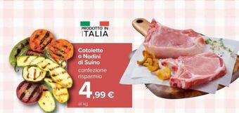 Carrefour Iper Cotolette o nodini di suino offerta