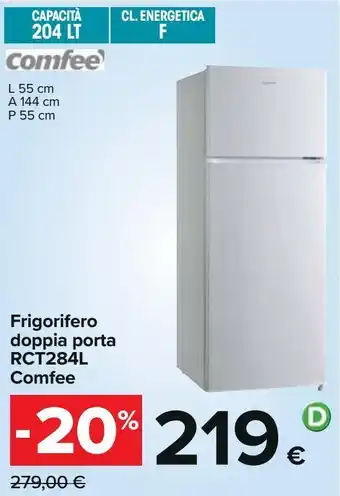 Carrefour Iper Frigorifero doppia porta rct284l comfee offerta