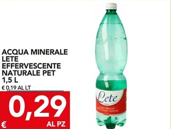Lete Acqua Minerale Effervescente Naturale Pet 1,5 L