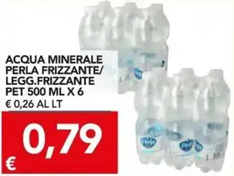 TuoDi Acqua Minerale Perla Frizzante/Legg. Frizzante Pet 500 ml x 6 offerta