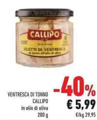 Conad Superstore Callipo Ventresca di Tonno 200 g offerta