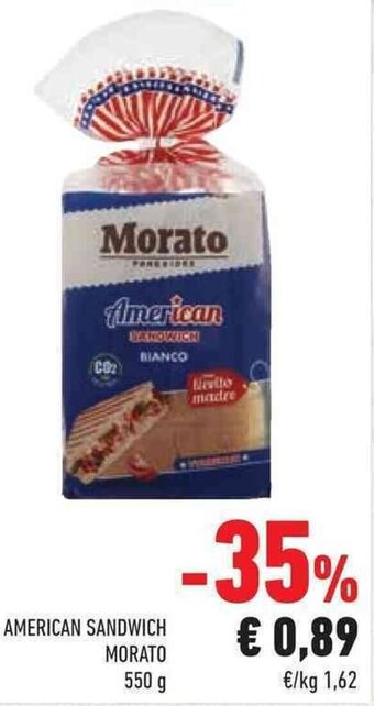 Conad Superstore Morato American Sandwich 550 g offerta