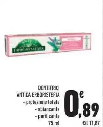 Conad Superstore Antica Erboristeria Dentifricio 75 ml offerta
