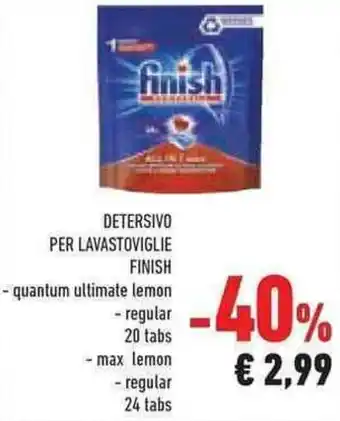 Conad Superstore Finish Detersivo per Lavastoviglie 20/24 tabs offerta