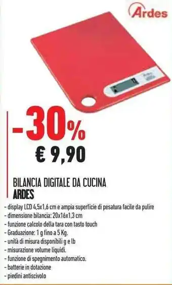 Conad Superstore Ardes Bilancia Digitale da Cucina offerta