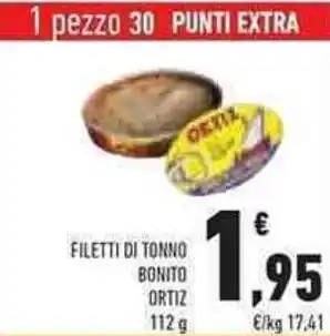 Conad Superstore Ortiz Filetti di Tonno Bonito 112 g offerta